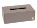 Papiertuch-Box, Grau, Oberseite Geprägtes Flechtmuster, Höhe 8 cm