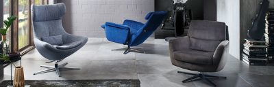 ZESLIV Sessel Lounge Lehnstühle Relaxstuhl Polstersessel Lesesessel Armlehnstuhl Sofa Fernsehsessel für Esszimmer Wohnzimmer Schlafzimmer Wasserdicht Blau