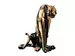 Skulptur Sitzender Panther Schwarz/Bronze image LAND