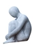 Skulptur Shy H: 73 cm Gilde / Farbe: Grau