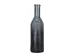 Flasche Glas Metallsilber H: 50 cm Decofinder